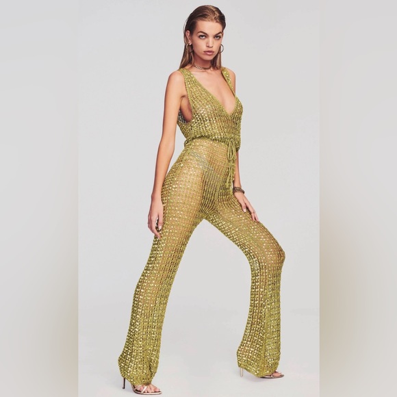 retrofete Nirvana Jumpsuit in Pistachio - Picture 4 of 15